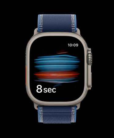 Apple Watch Ultra 3, Titangehäuse, Farbe Natur, Blutsauerstofftest in der Health App