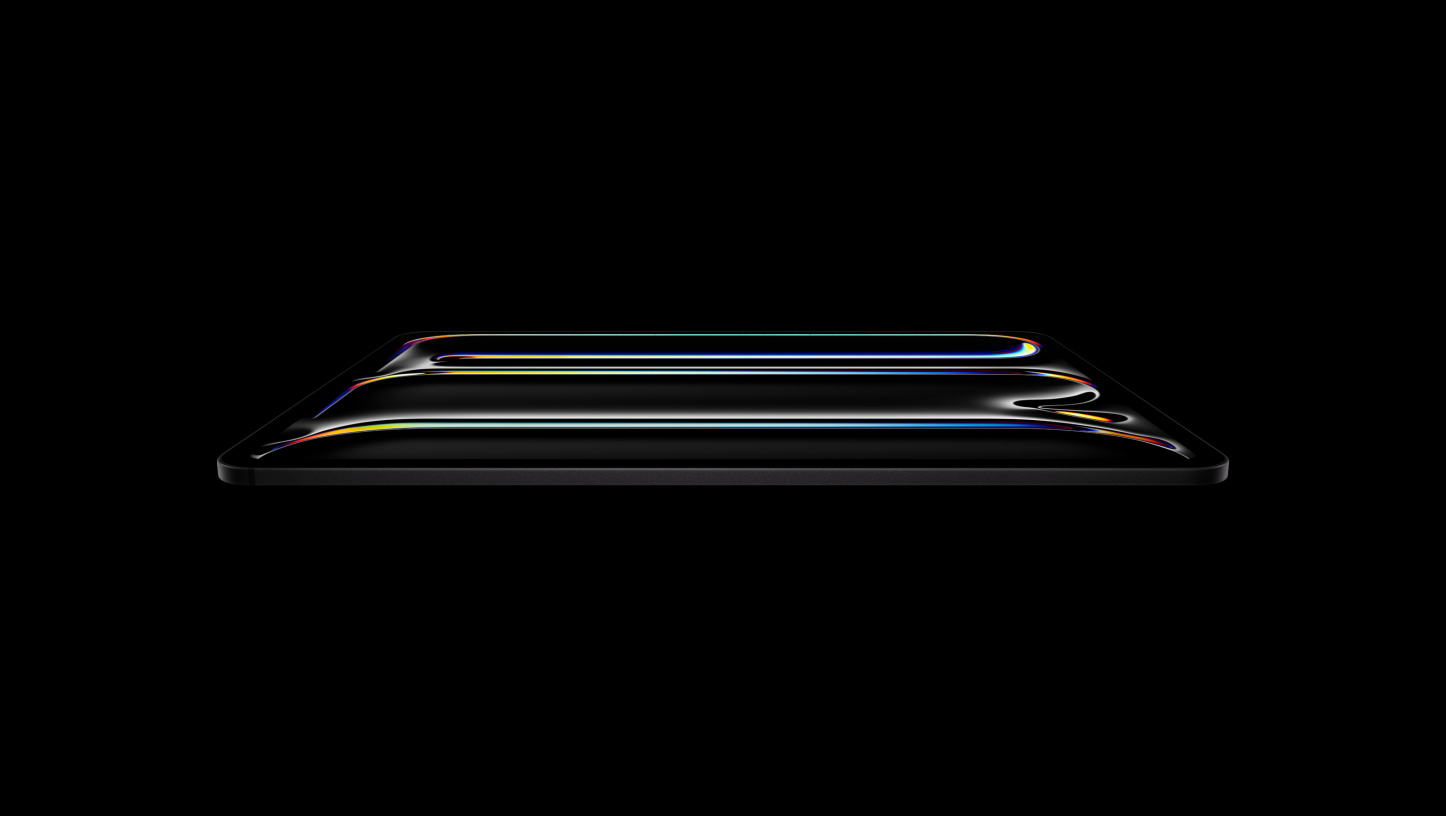 جهاز iPad Pro، الجزء الأمامي الخارجي، إطار شاشة أسود، زوايا مدورة