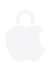 شعار Apple على شكل قفل، وتظهر آلية القفل محكمة الإغلاق لإبراز حماية الخصوصية
